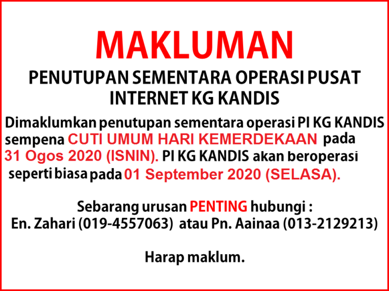 NOTIS CUTI MERDEKA